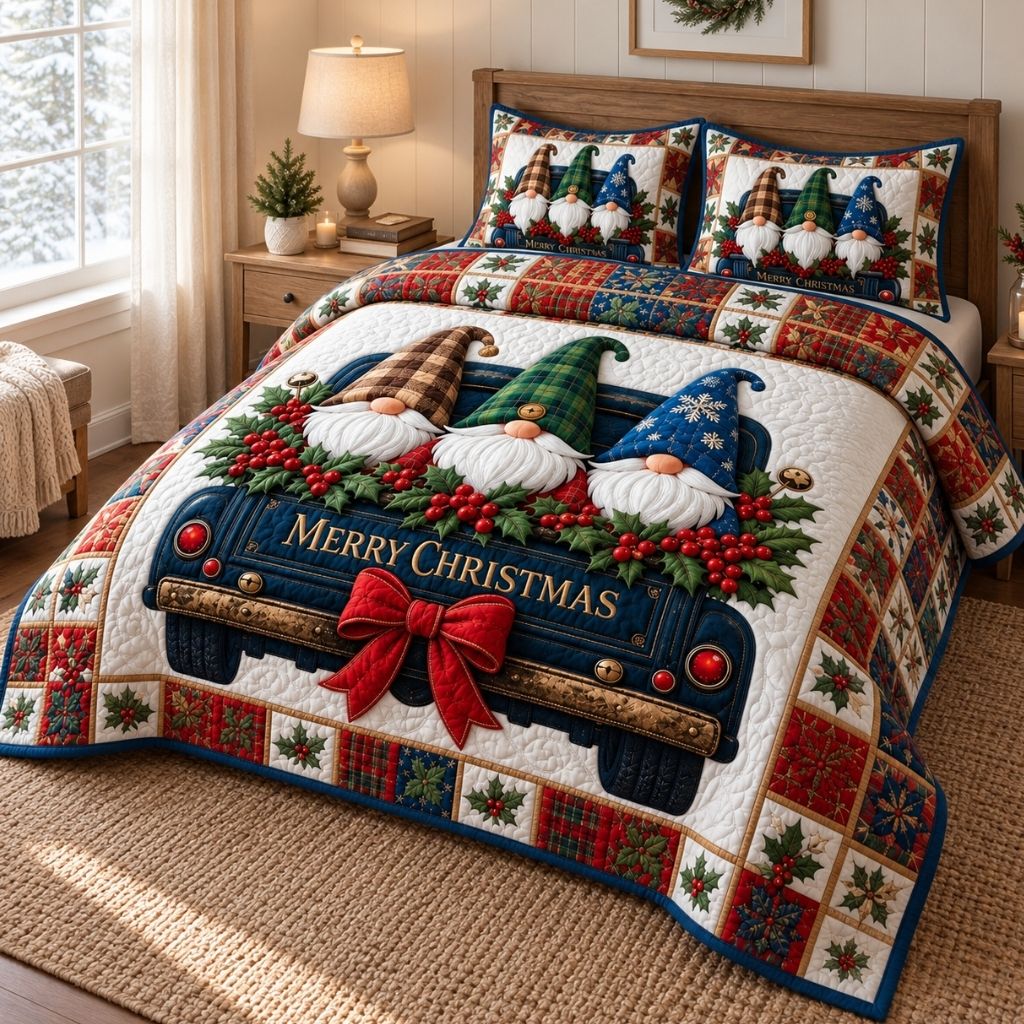 Life 3-Piece Quilted Bedding Set