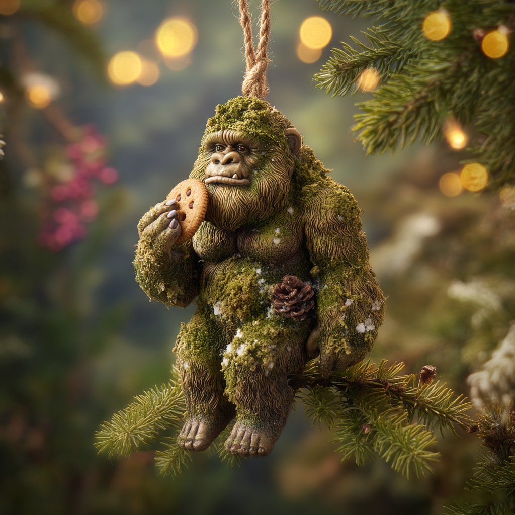 2026 Wildlife Wonders Bigfoot Christmas Mica Ornament