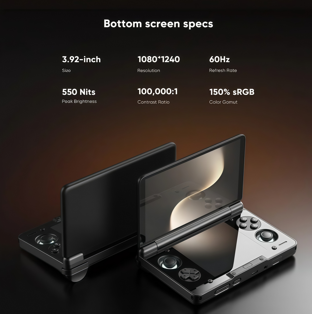 6 AMOLED Dual Screen Gaming Handheld