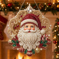Sparkling Santa Treasures Christmas Mica Ornament