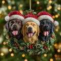 Festive Labrador Christmas Mica Ornament GFSPTG120