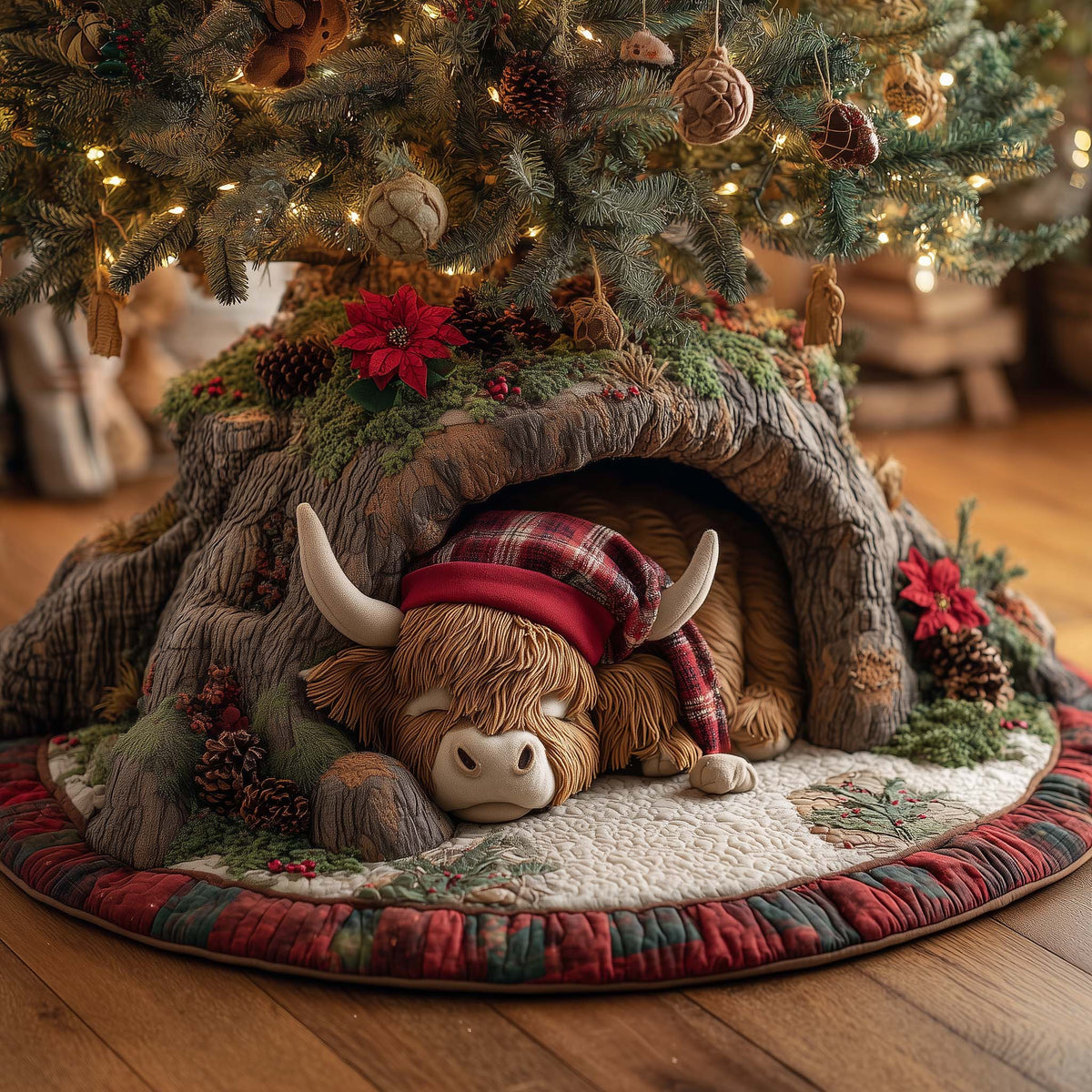 Holiday Farmstead Quilted Tree Skirt GFTOTP14009