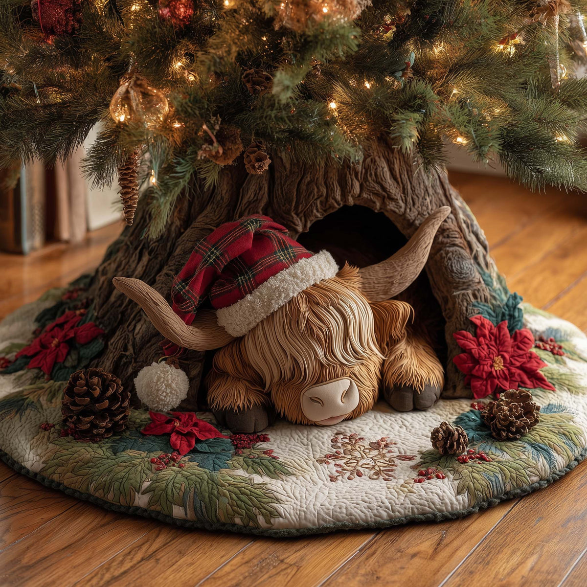 Holiday Farmstead Quilted Tree Skirt GFTOTP14009