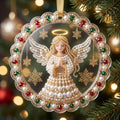Sparkle Angel Christmas Mica Ornament