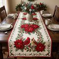 Red Cardinal Poinsettia Quilted Table Runner GFTOPND1552