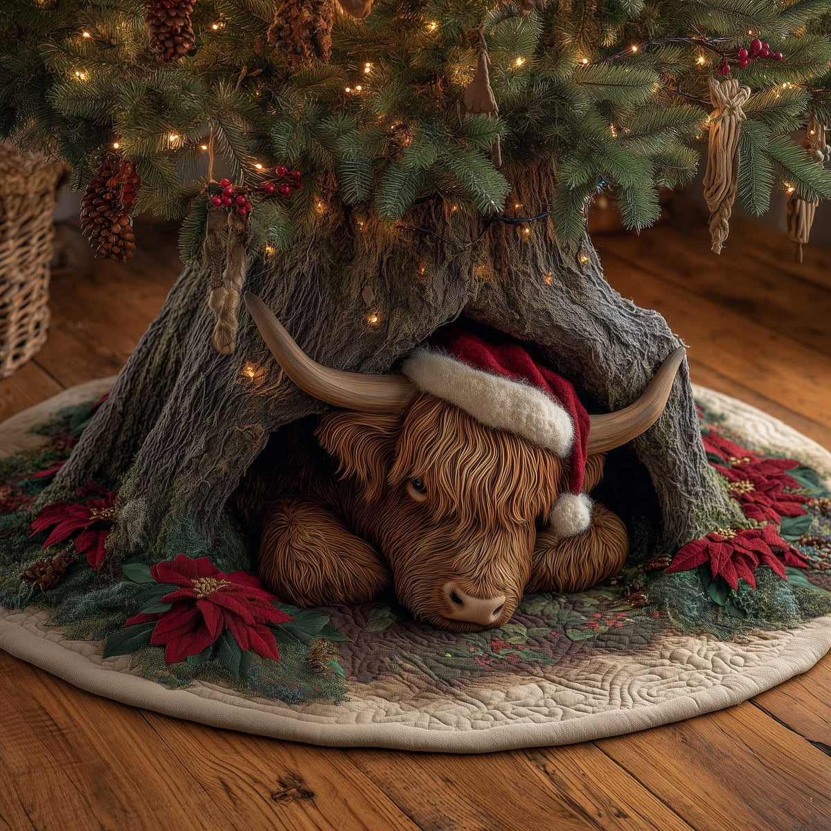 Holiday Farmstead Quilted Tree Skirt GFTOTP14008