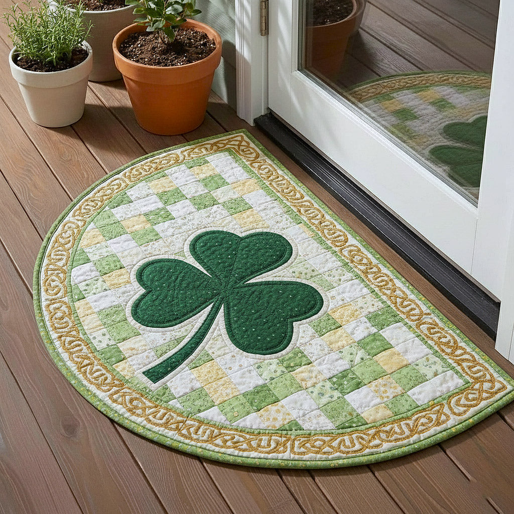 Irish Shamrock Quilted Welcome Mat GFTOTP16717