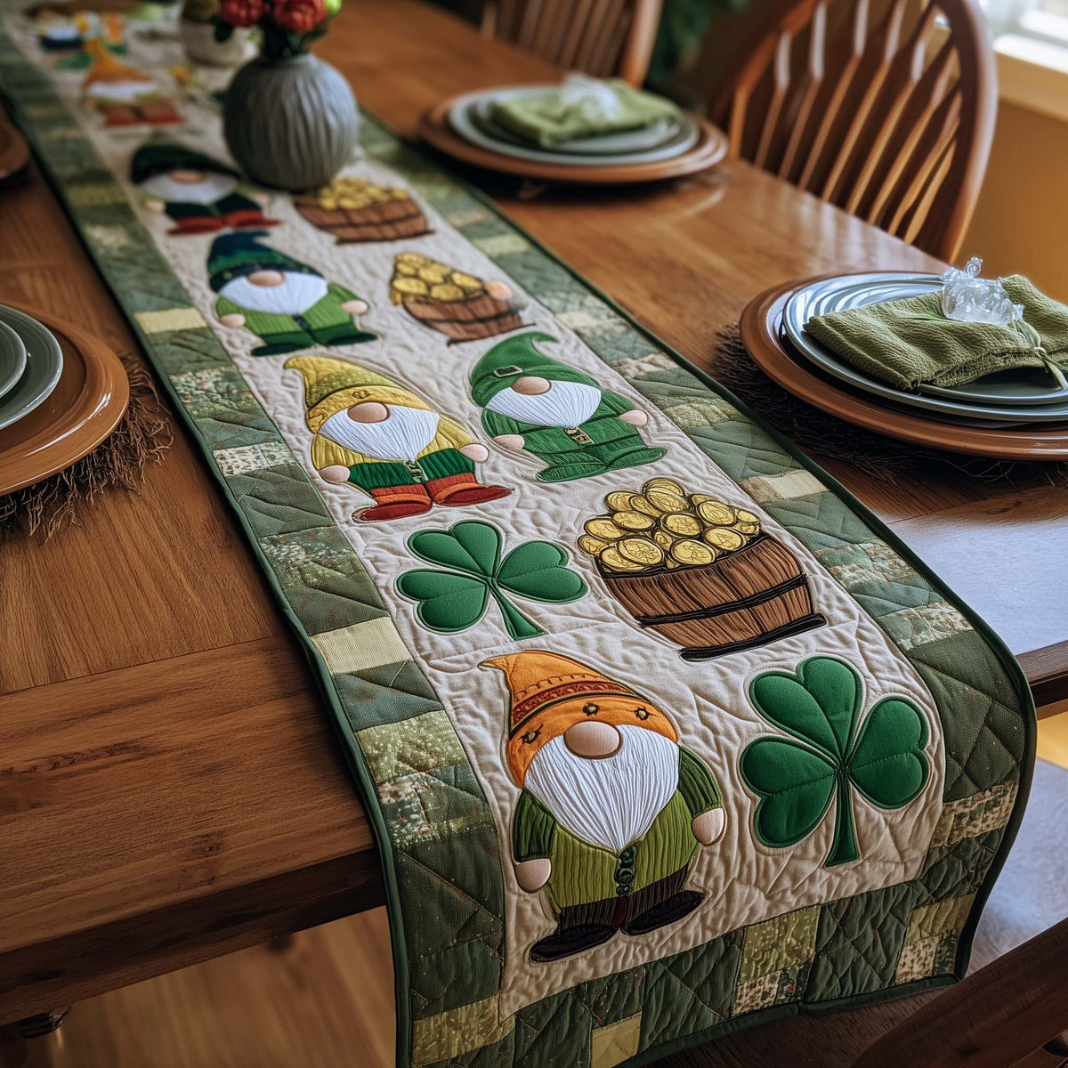 Blessed Greenery Quilted Table Runner GFTOTP16919