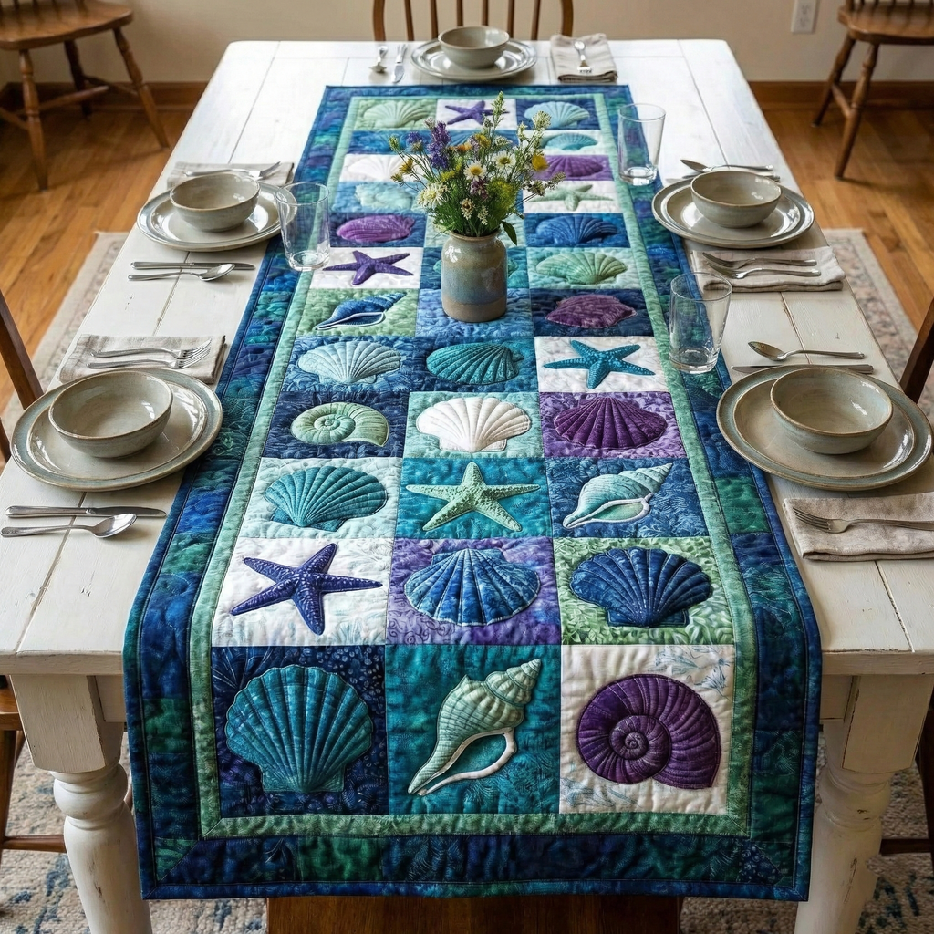 Shoreline Gems Quilted Table Runner GFTOTP16465
