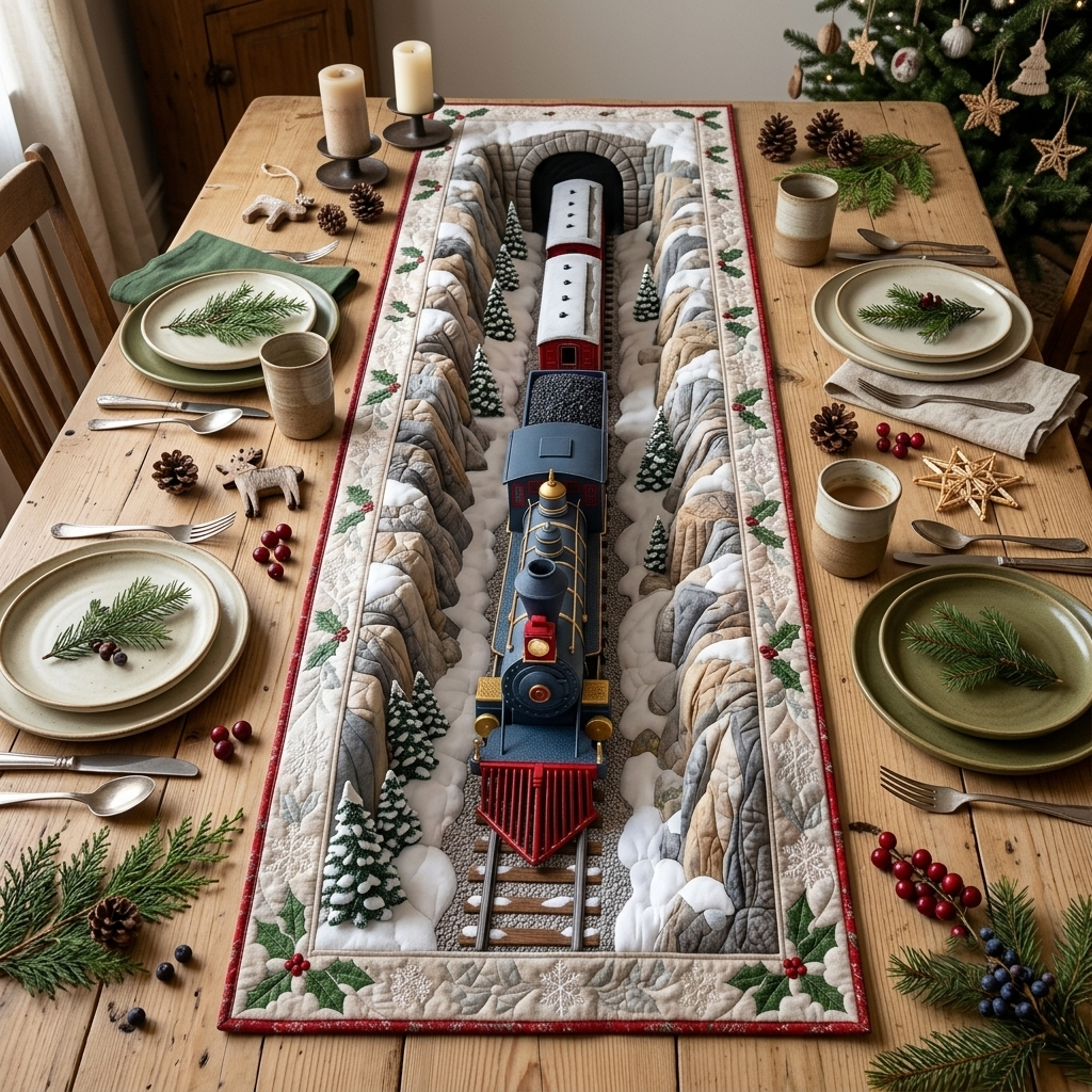 Holiday Express Quilted Table Runner GFTOTP20963