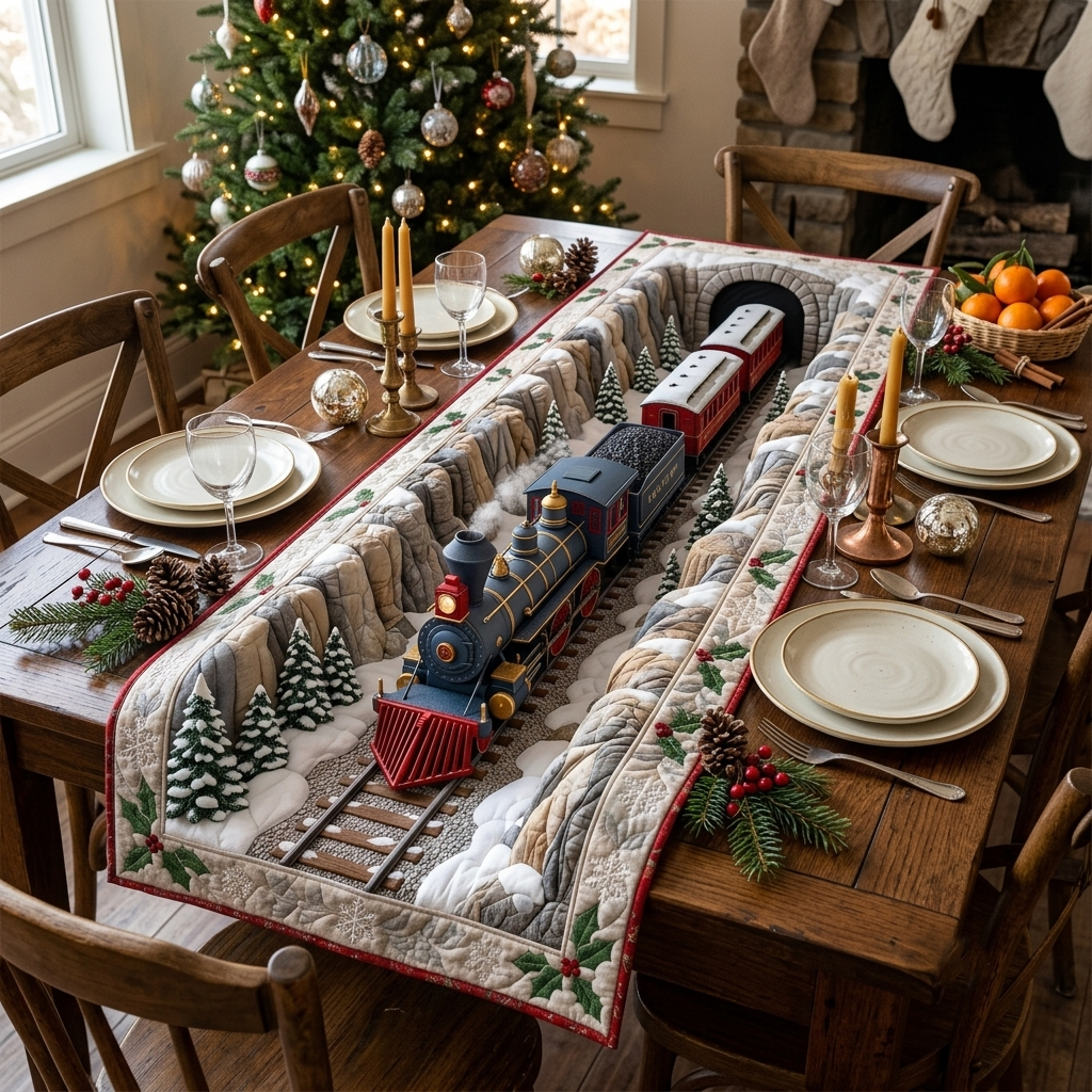 Holiday Express Quilted Table Runner GFTOTP20963