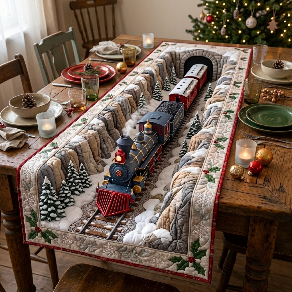 Holiday Express Quilted Table Runner GFTOTP20963