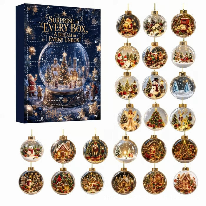 CHRISTMAS KICKOFF 50% OFF - Christmas Advent Calendar 2026 - 24-Day Festive Countdown, Acrylic Charms Blind Box - Gifts for Crystal Ball Enthusiasts AC0NT230