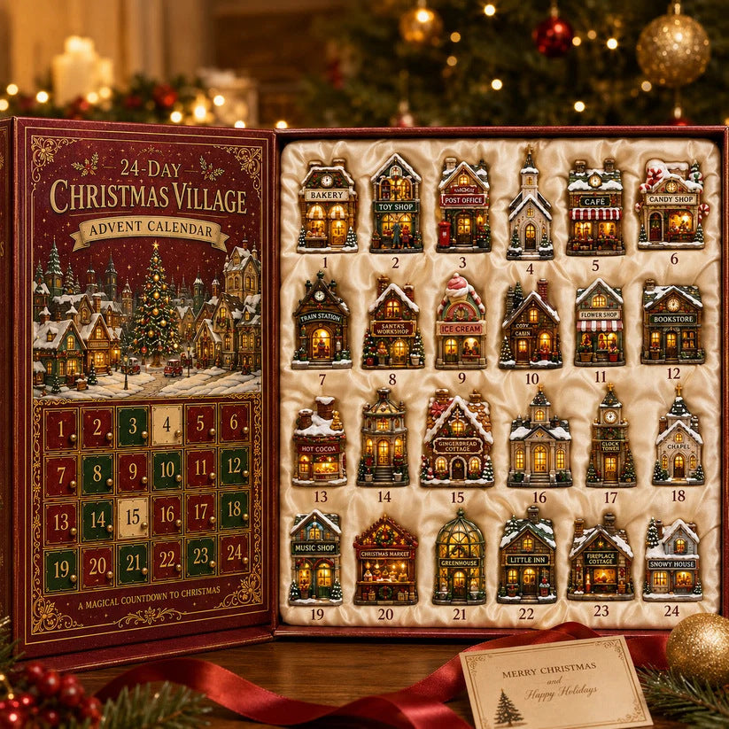 CHRISTMAS KICKOFF 50% OFF - Christmas Advent Calendar 2026 - 24-Day Festive Countdown, Acrylic Charms Blind Box - Christmas Gingerbread Village(2) AC0NT233