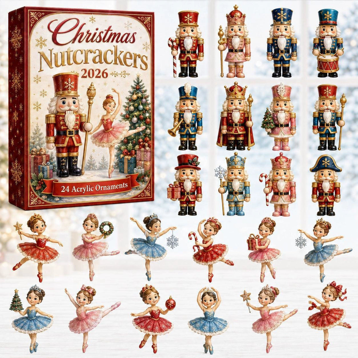 CHRISTMAS KICKOFF 50% OFF - Christmas Advent Calendar 2026 - 24-Day Festive Countdown, Acrylic Charms Blind Box -  AC0NT228