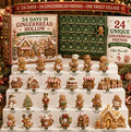 CHRISTMAS KICKOFF 50% OFF - Christmas Advent Calendar 2026 - 24-Day Festive Countdown, Acrylic Charms Blind Box - Christmas Gingerbread Village AC0NT232