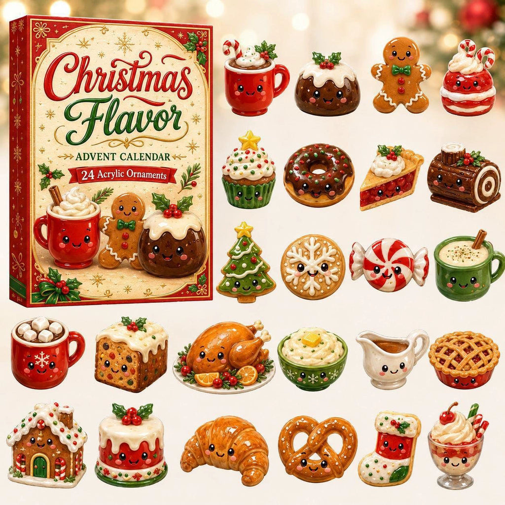 CHRISTMAS KICKOFF 50% OFF - Christmas Advent Calendar 2026 - 24-Day Festive Countdown, Acrylic Charms Blind Box -Gifts for dessert lovers AC0NT226