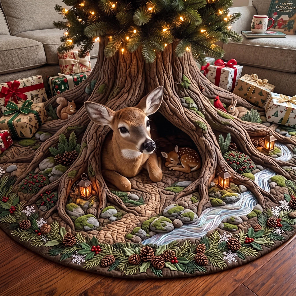 Deer Haven Quilted Tree Skirt GFTOMA13726