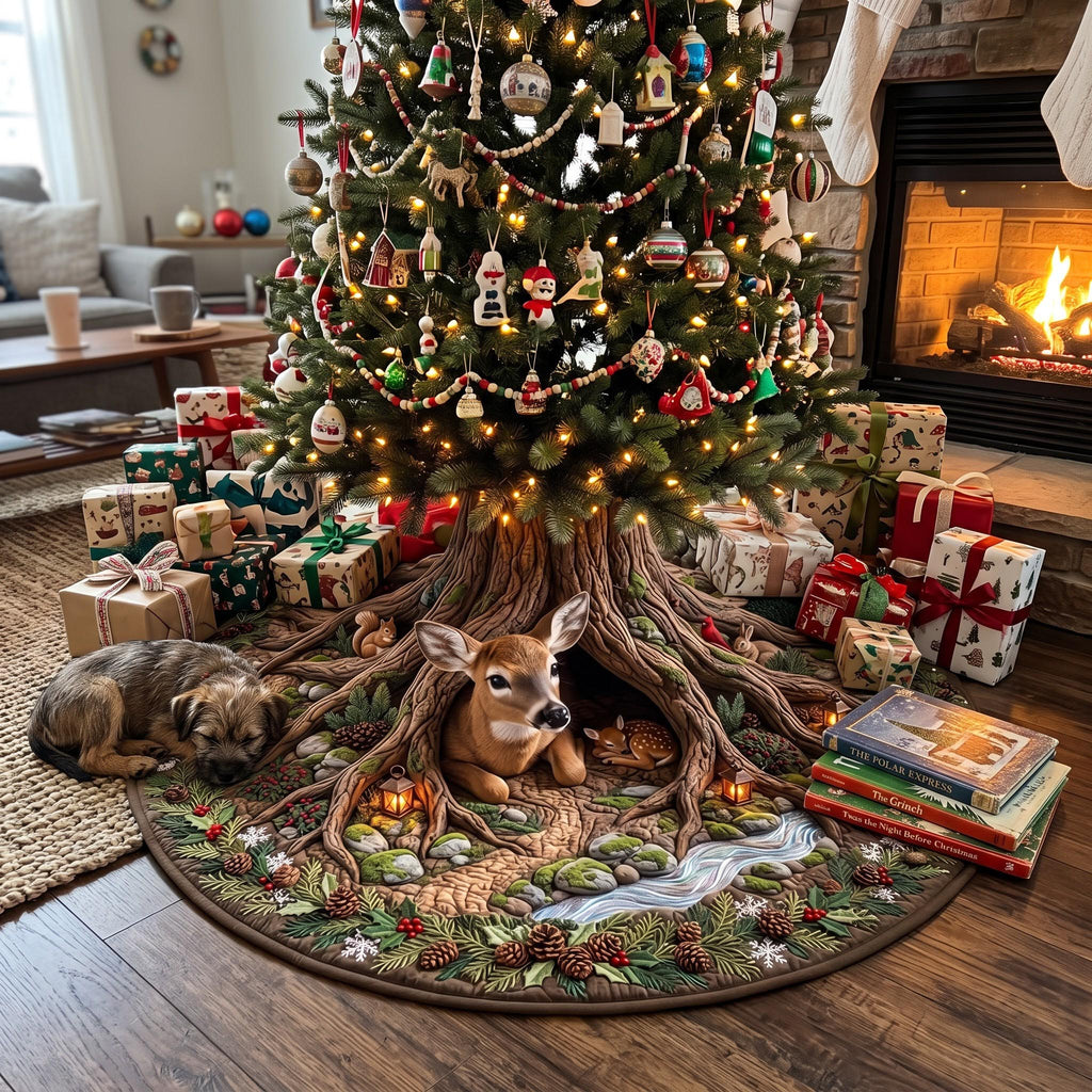Deer Haven Quilted Tree Skirt GFTOMA13726