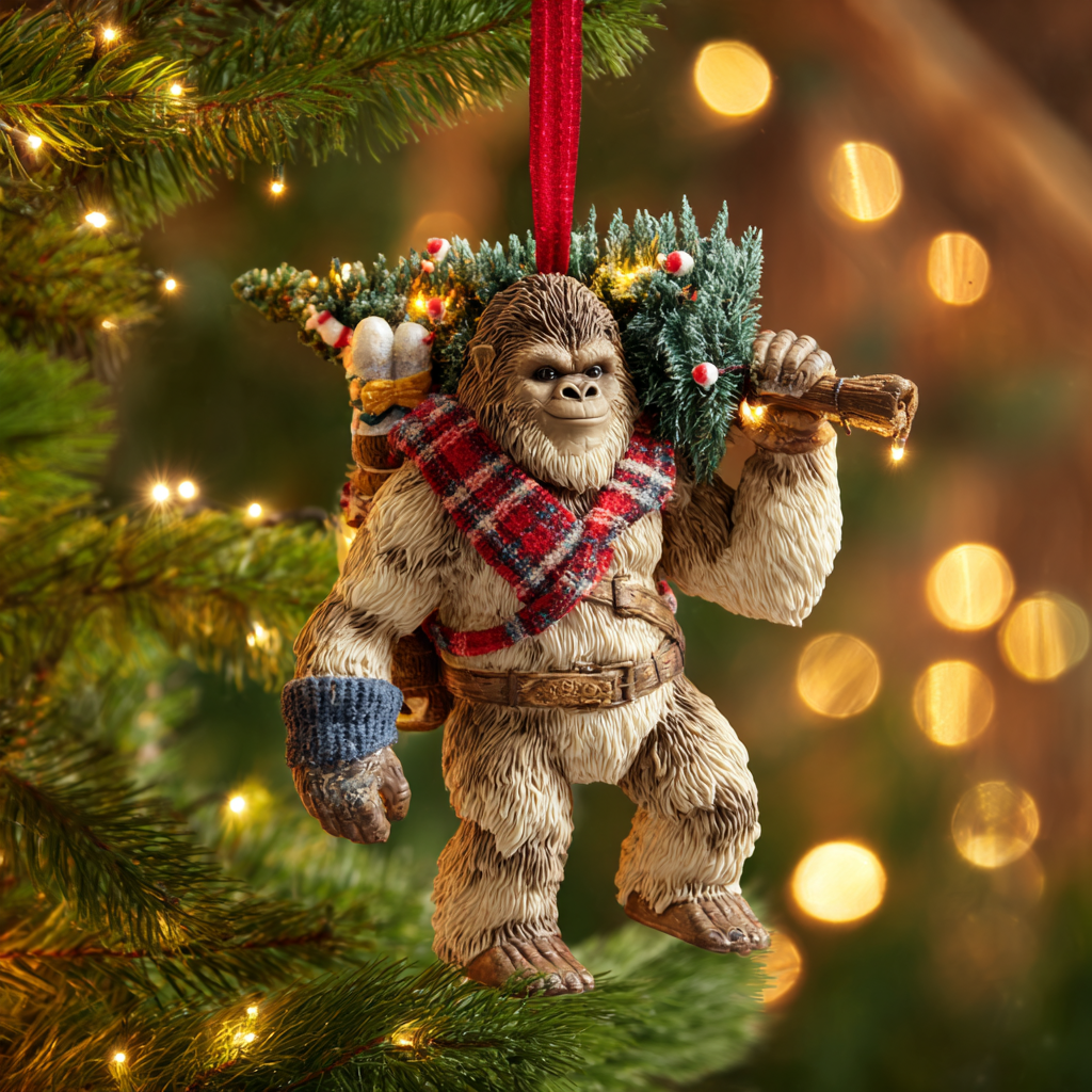 2026 Wildlife Wonders Bigfoot Christmas Mica Ornament