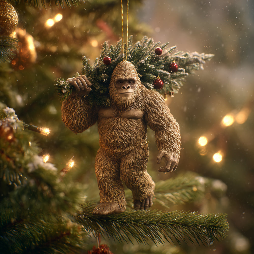 2026 Wildlife Wonders Bigfoot Christmas Mica Ornament